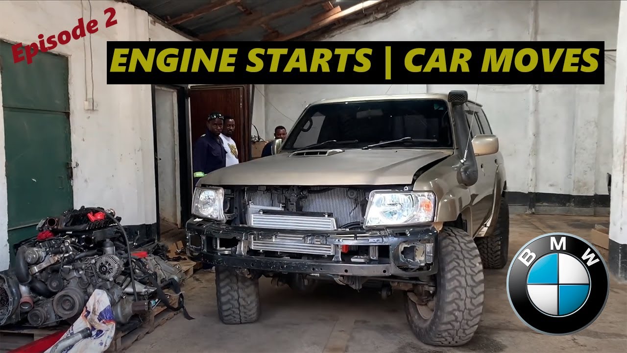 Nissan Patrol + BMW M57 Build Update:  Engine Starts and Car Moves  #Episode2 4K