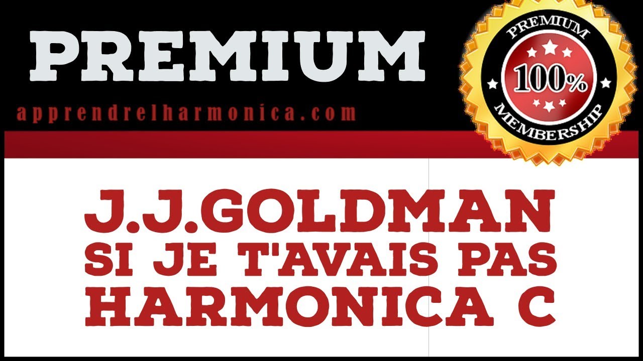 JJ Goldman - Si je t'avais pas - Harmonica C
