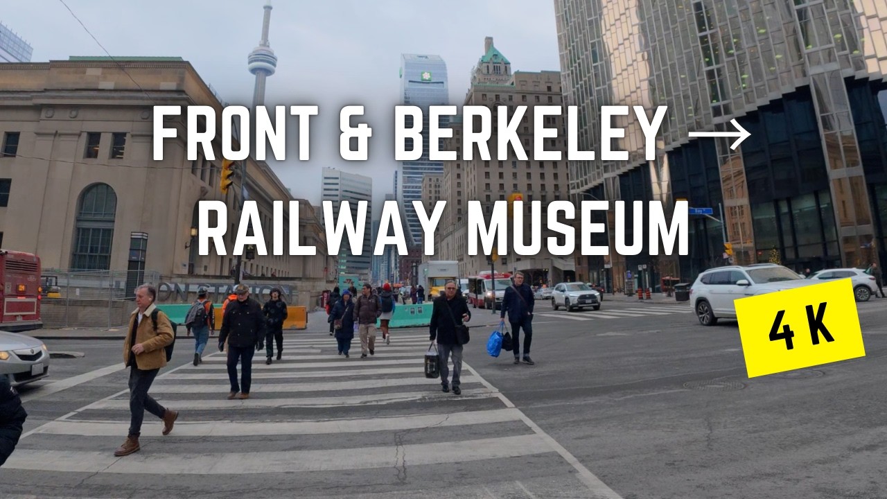 Toronto 🇨🇦 Winter Walk | Front & Berkeley to Railway Museum, 4K