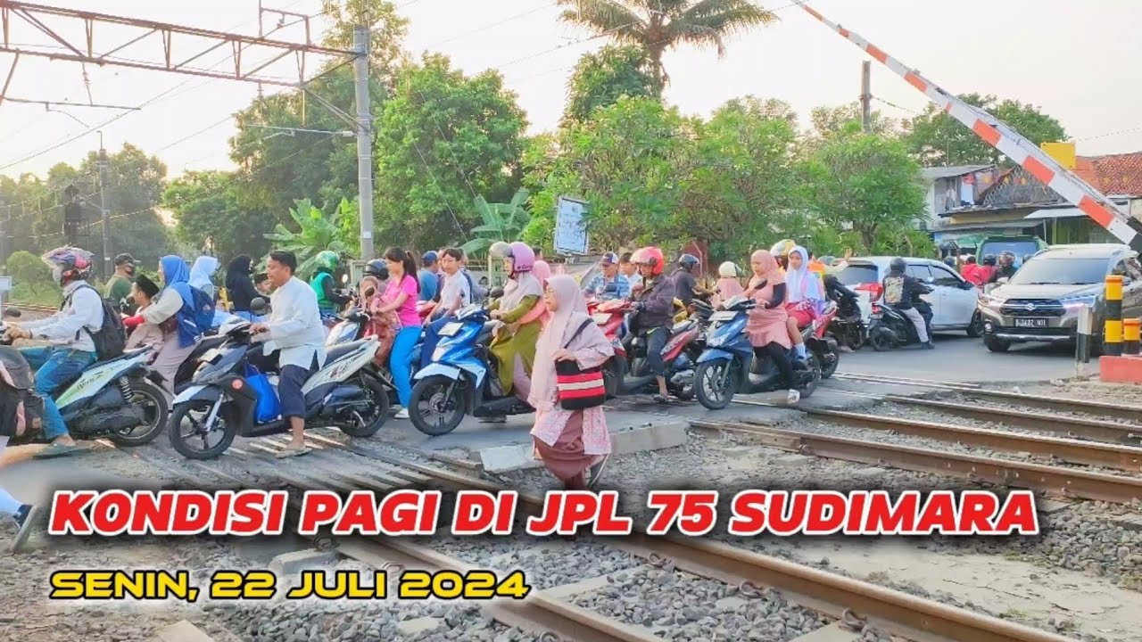 KONDISI PAGI HARI JPL 75 SUDIMARA TANGERANG SELATAN‼️ ##railfans14 #keretaapi