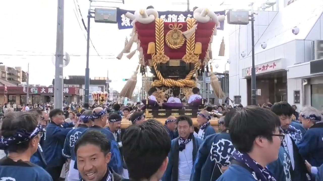 国道封鎖!令和7年百舌鳥八幡宮 ふとん太鼓試験担ぎ 中百舌鳥町