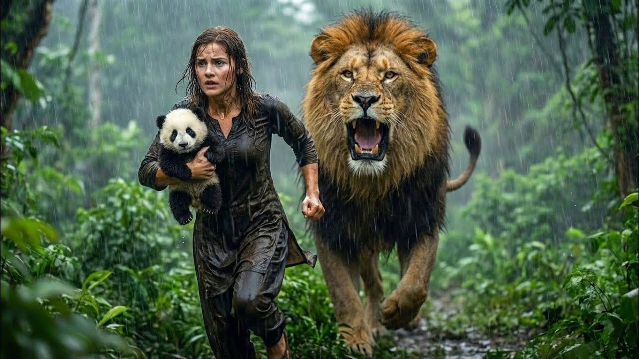 Life Million Years Ago: Brave Girl Saves Baby Panda From Deadly Lion 🐼🦁
