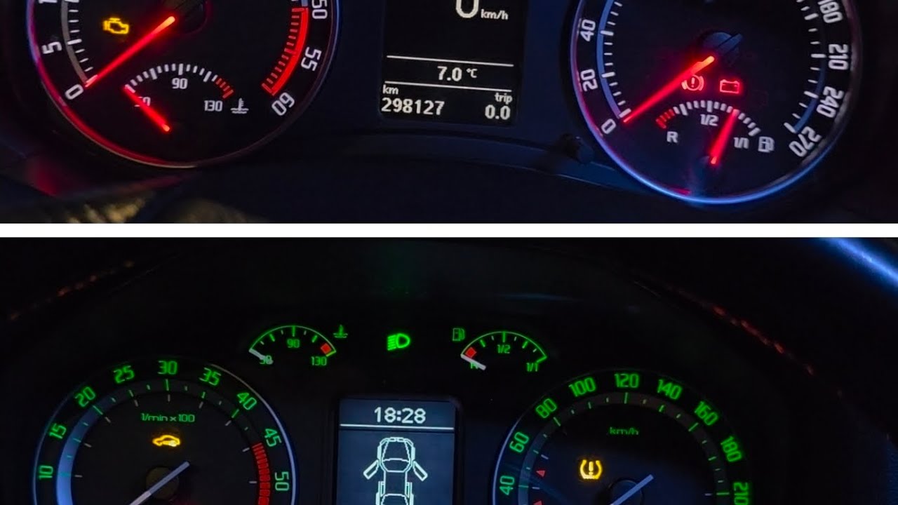 Octavia 2 dashboard change, výměna budíků a CH341A