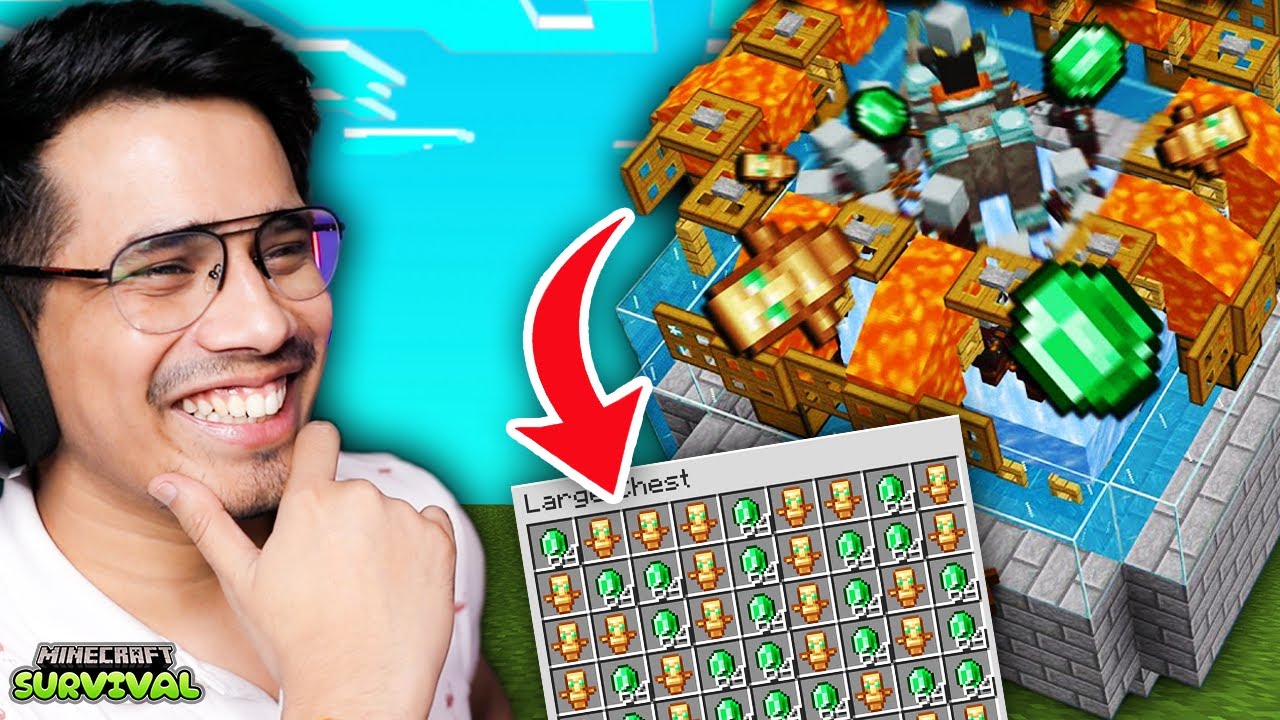 I Made Giant Raid Farm In Minecraft Survival 😎