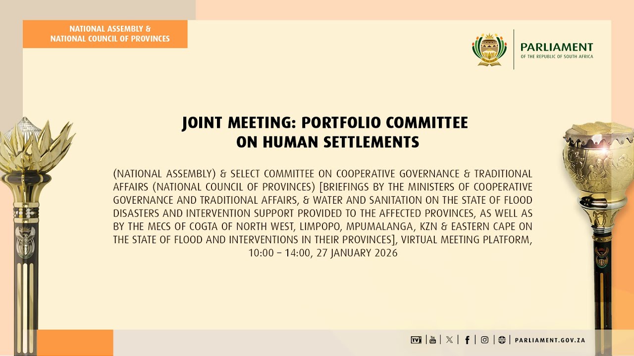 Joint Meeting: Portfolio Committee on Human Settlements, 27 January 2026