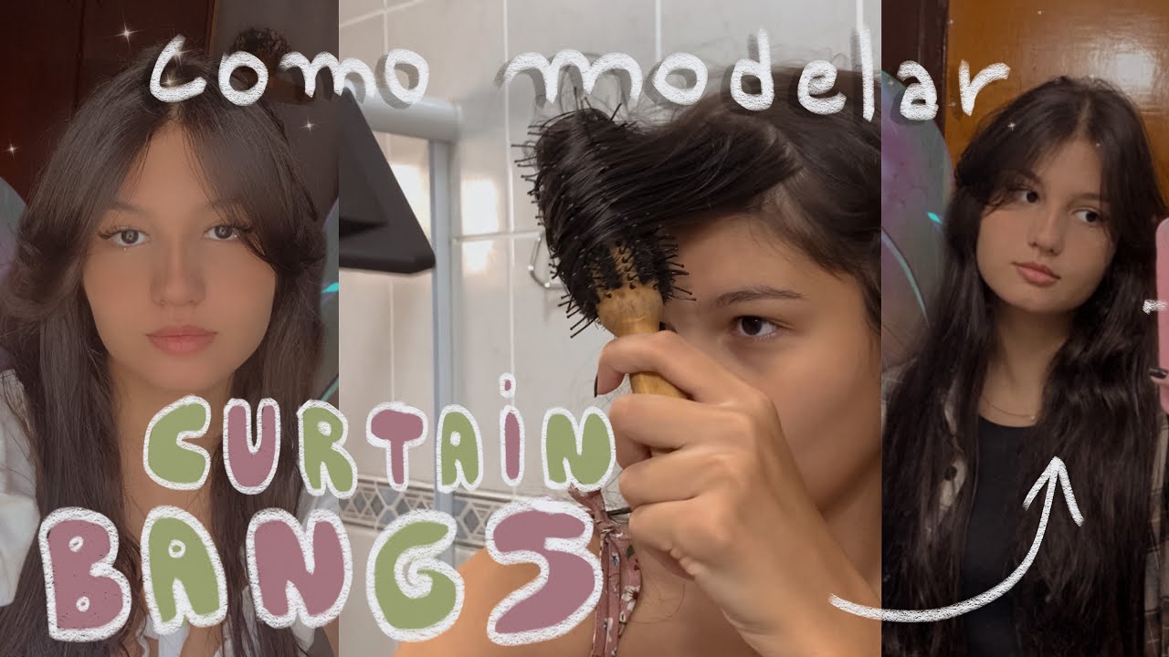 Como eu modelo minha CURTAIN BANGS | 2 jeitos de finalizar a franja cortininha