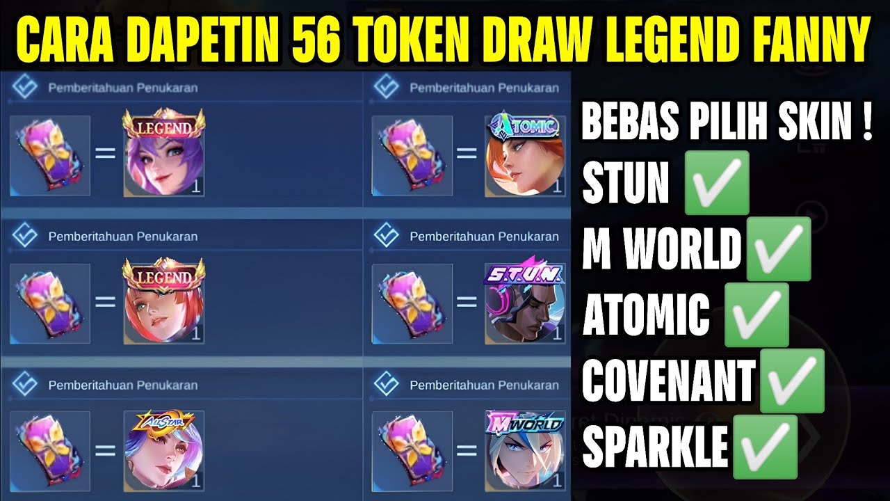 CARA DAPATKAN 56 TOKEN DRAW LEGEND FANNY ! EVENT LEGEND FANNY ! ESTIMASI DRAW EVENT LEGEND FANNY !