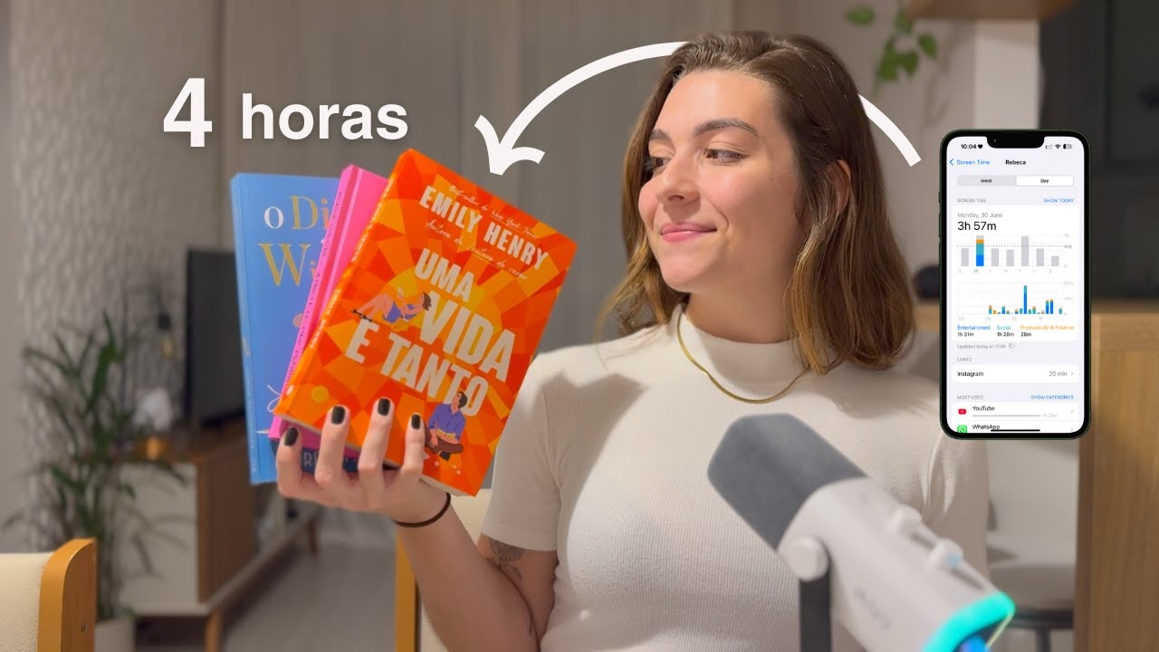 Trocando tempo de tela pela leitura por uma semana!