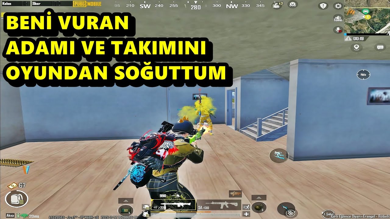 BENİ VURAN ADAMI VE TAKIMINI OYUNDAN SOĞUTTUM ! BATUR GAME SOLO SQUAD PUBG MOBİLE