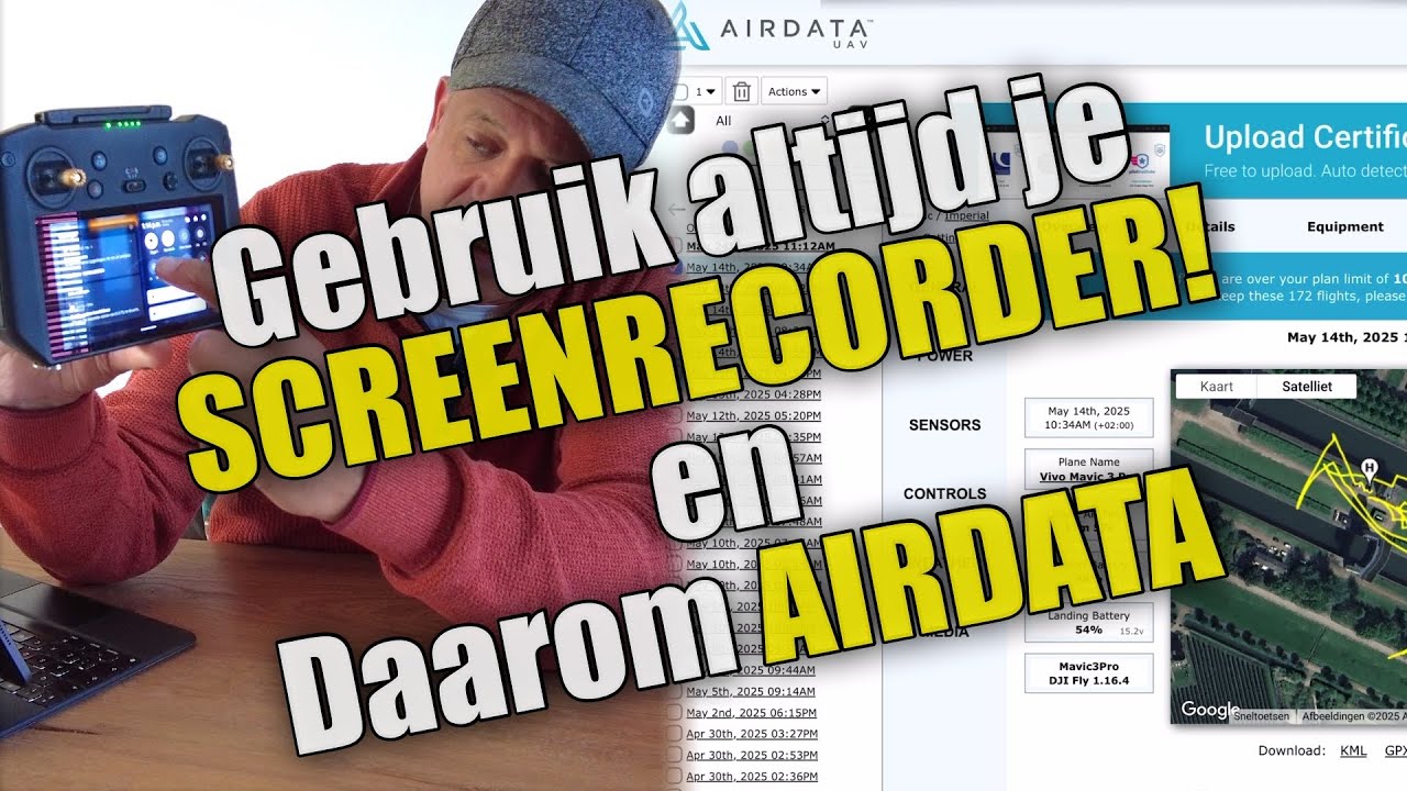 SCREENRECORDING en AIRDATA - Waarom je ze altijd zou moeten gebruiken! #airdata #screenrecorder #dji