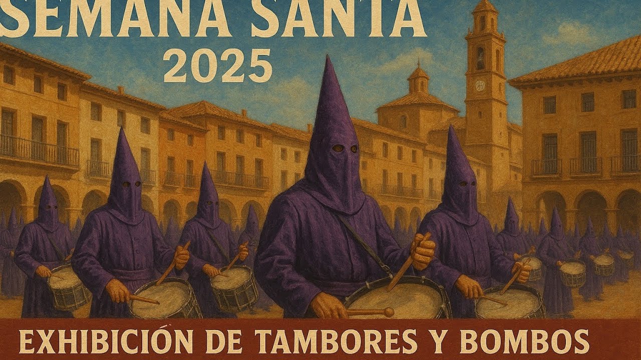 Domingo de Ramos 13/04/2025 Exhibición de tambores y bombos Nazareno Alcorisa ana alcorisa