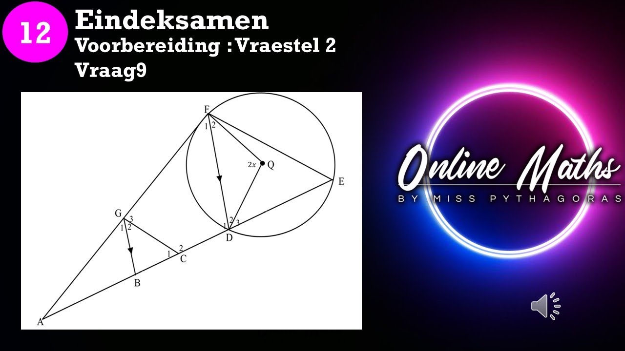 Gr12 Wiskunde Eindeksamen Voorbereiding Vraestel2 Vraag9