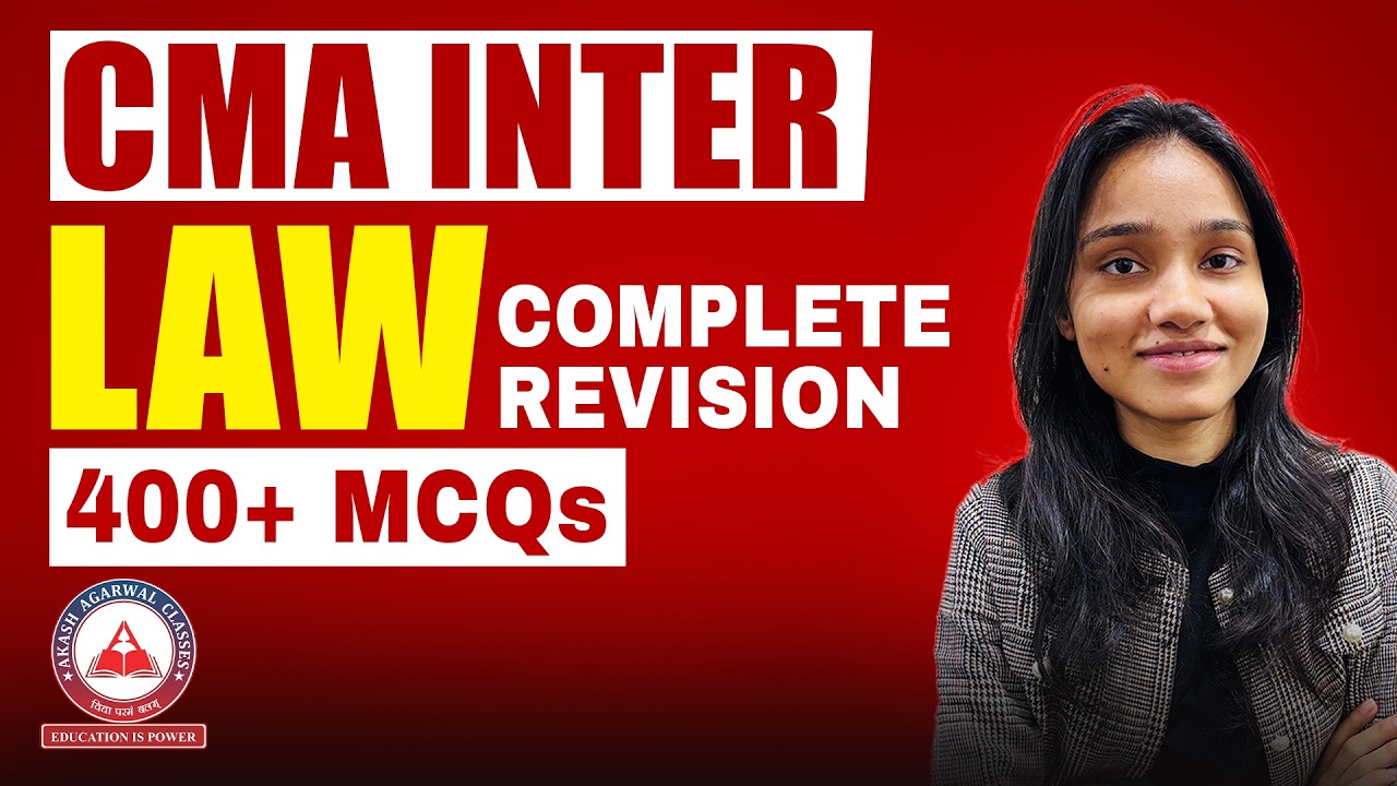 CMA Inter | BUSINESS LAWS & ETHICS | LEC 17 MCQ SOLVING SESSION