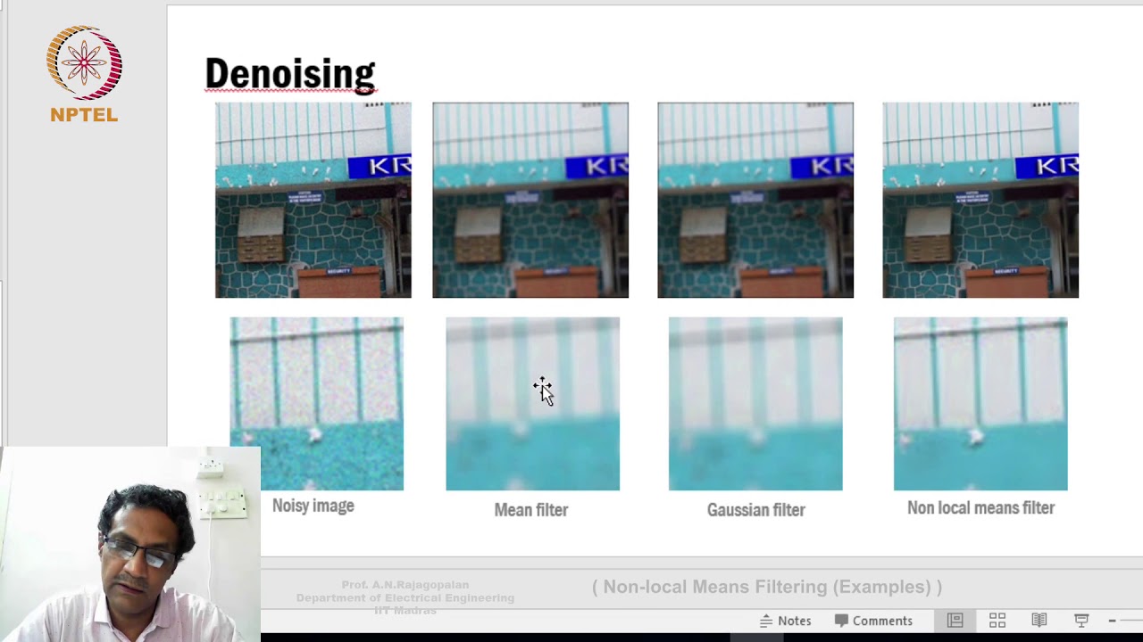 Lec 67 - Non-local Means Filtering (Examples)