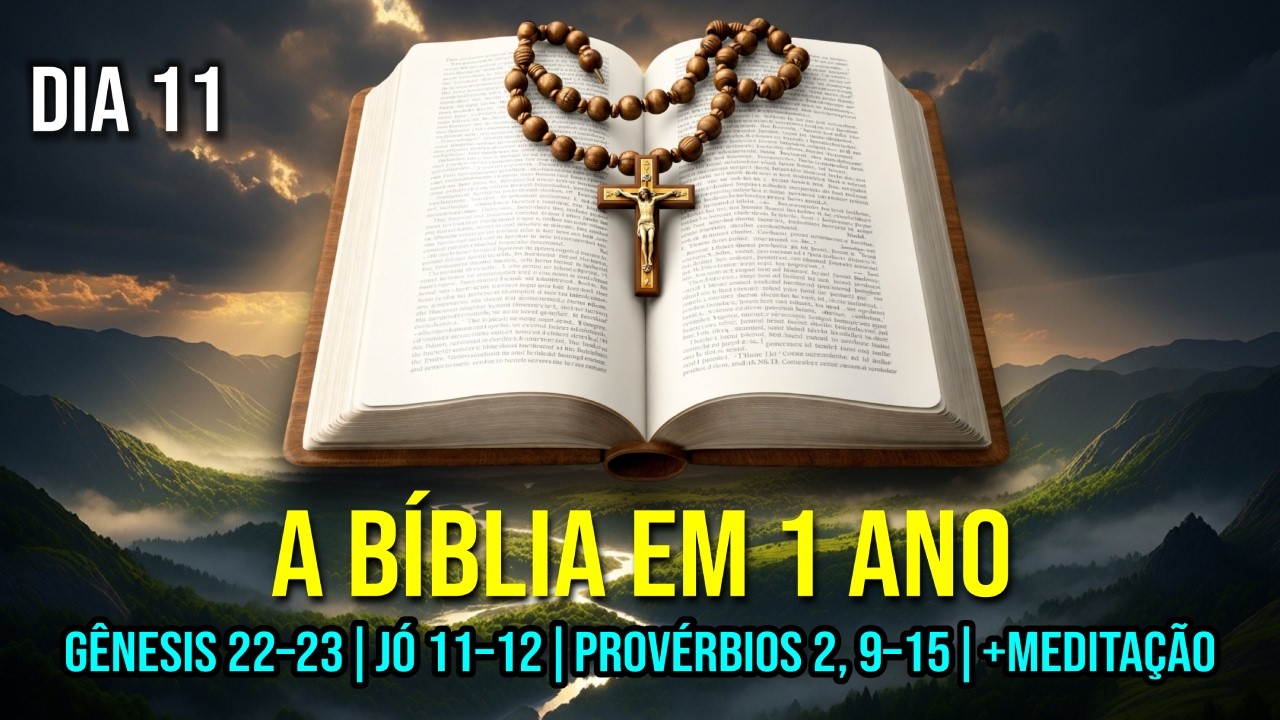 📌DIA 11: GÊNESIS 22–23 | JÓ 11–12 | PROVÉRBIOS 2, 9–15 | + MEDITAÇÃO e ORAÇÃO | A Bíblia em 1 Ano!