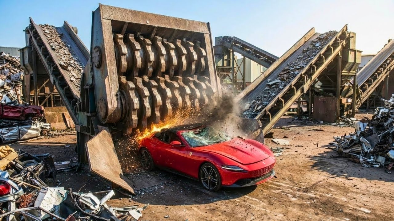 Inside the LUXURY CAR SHREDDER: How a $2M Machine EATS 200 Cars a Day in a BRUTAL RECYCLING Process