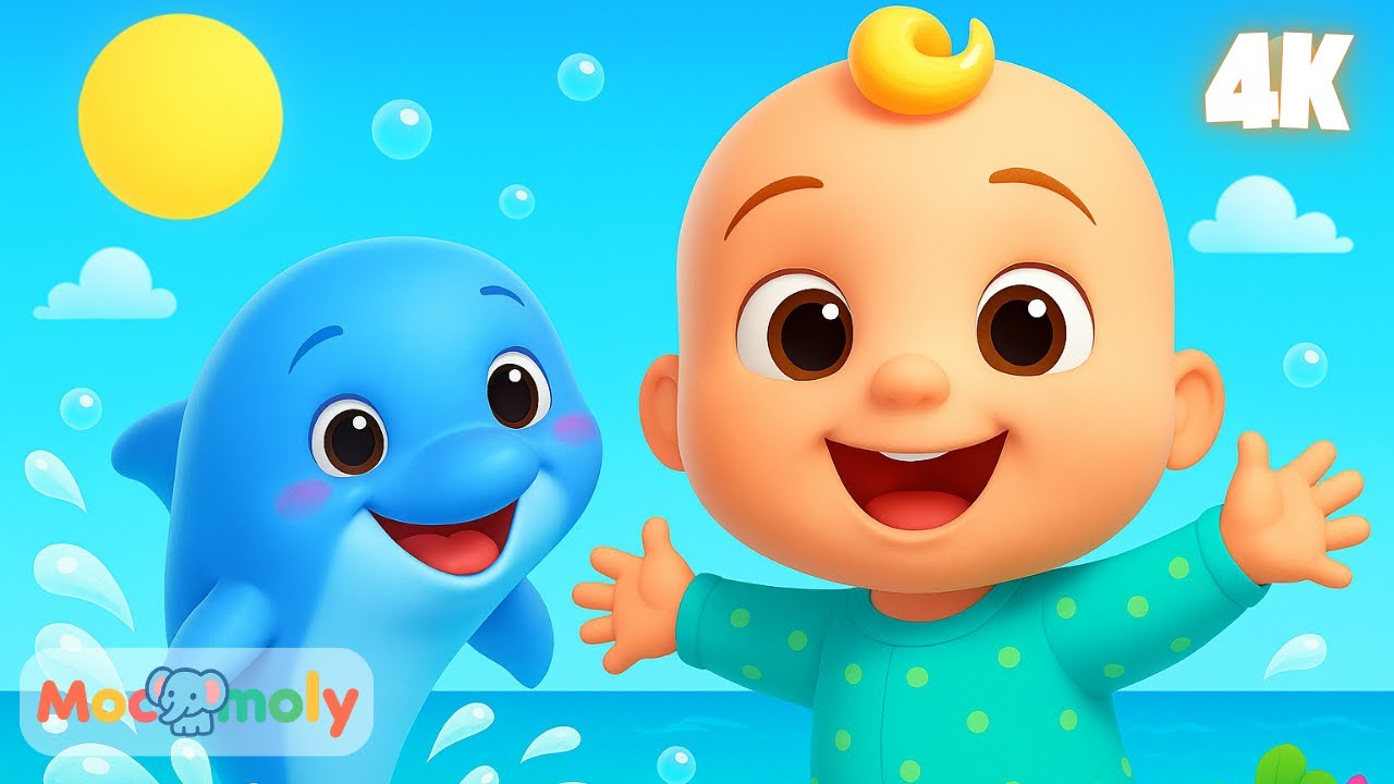 Dolphin Dance Song for Kids 🐬 Splash & Learn | Baby Nursery Rhyme 2025