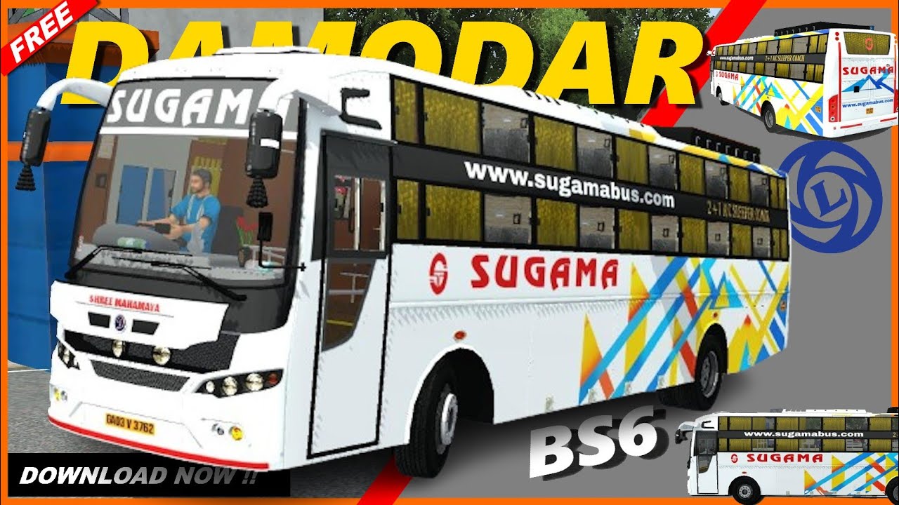 New Realistic Ashok Leyland BS6 Damodar AC Sleeper Bus Mod | Release | Password In Video | KRB2002