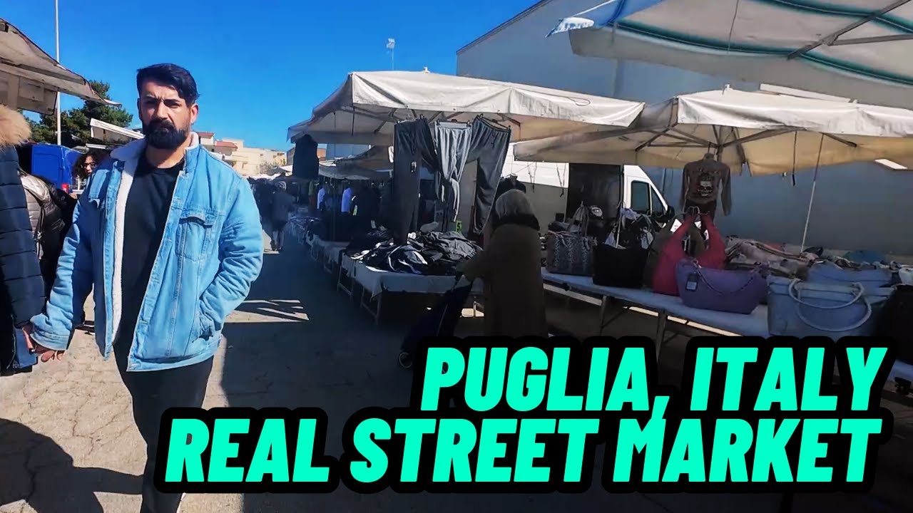 Inside a LOCALS only STREET MARKET in PUGLIA, ITALY
