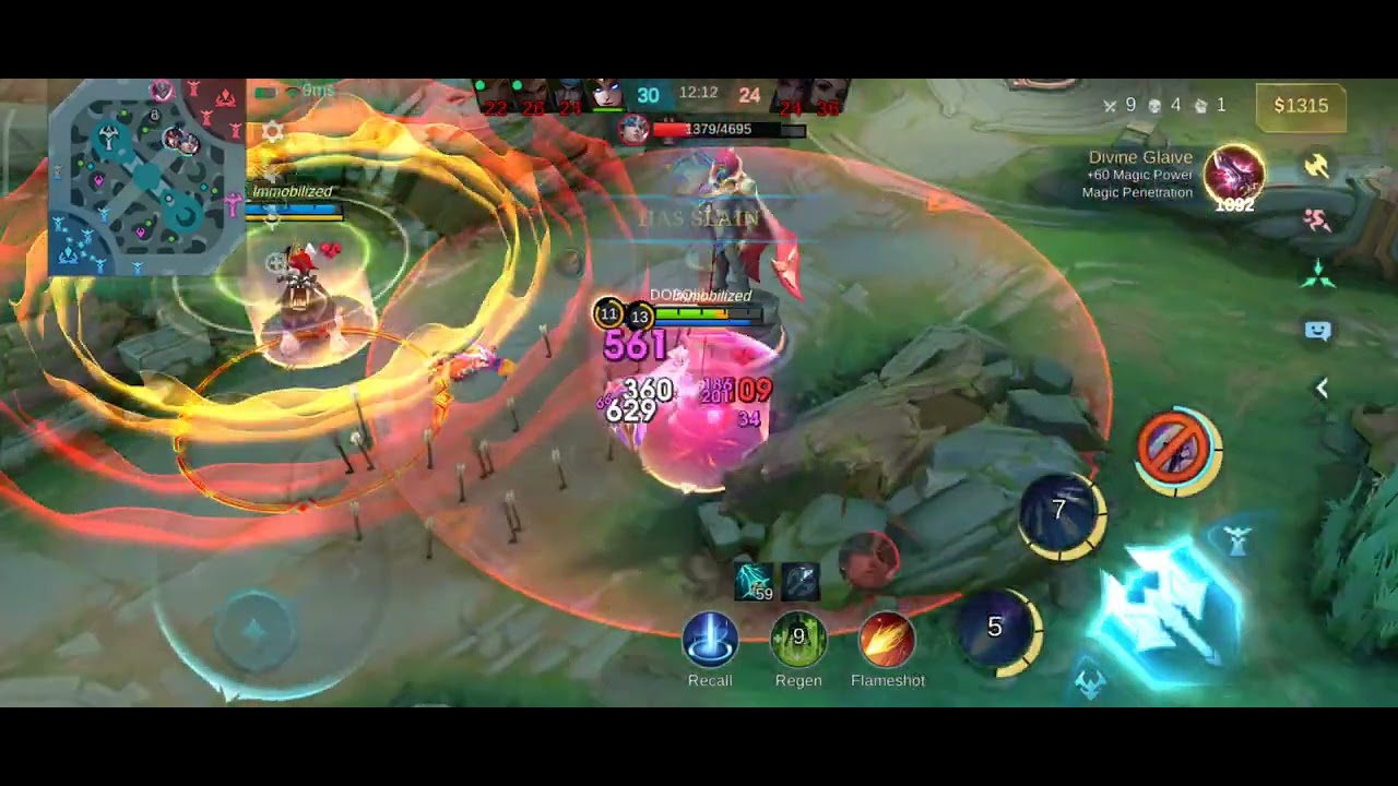 Gameplay Gusion MVP Hard Carry Mid Lane #like #subscribe #mlbb #mobilelegendsbangbang #gaming #game