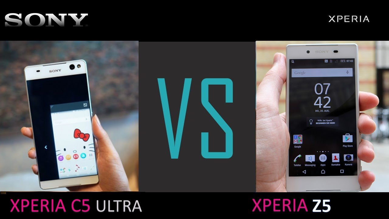SONY Xperia C5 Ultra VS  SONY  Xperia Z5