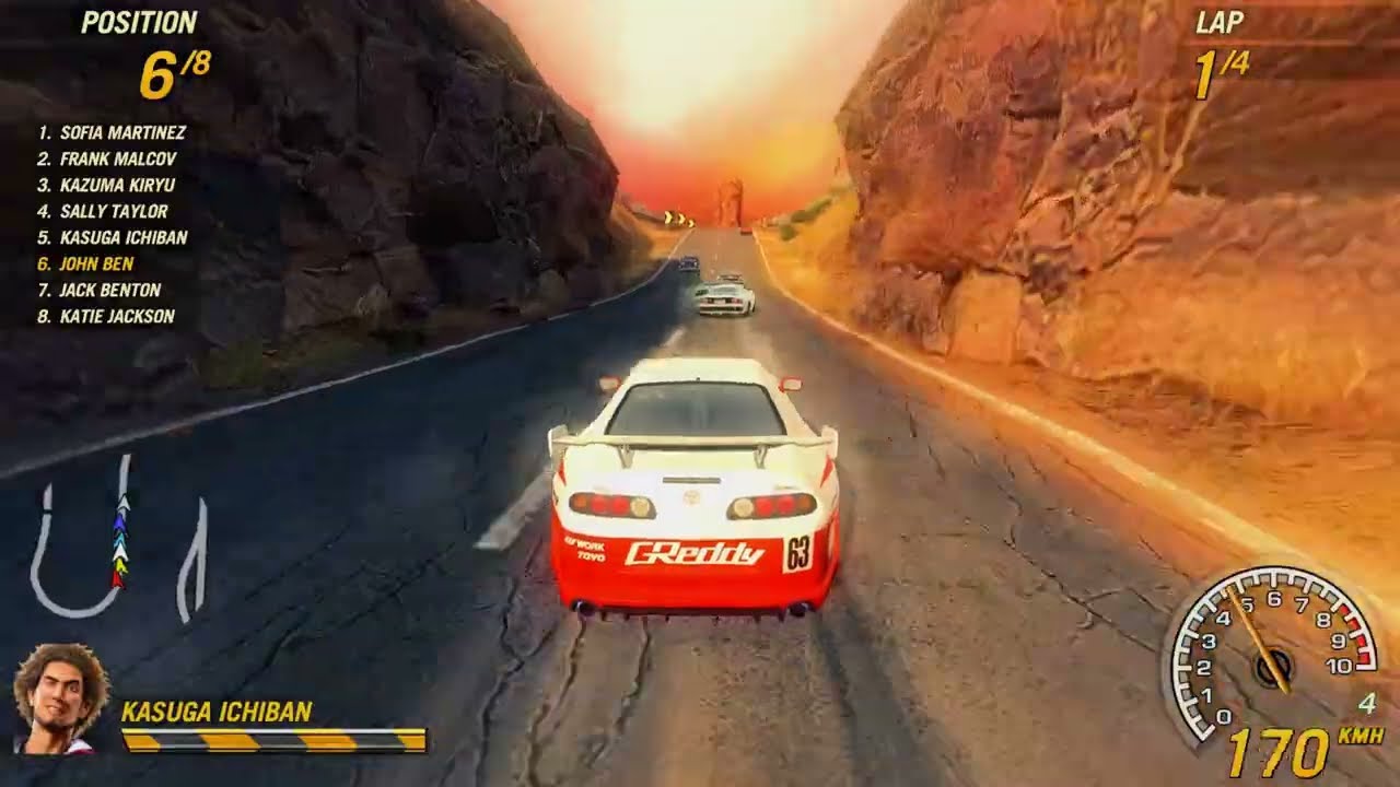 FlatOut 2 Toyota Supra sur Street Final & Grand Final avec aussi Pontiac 1972 et Insetta Evo skin
