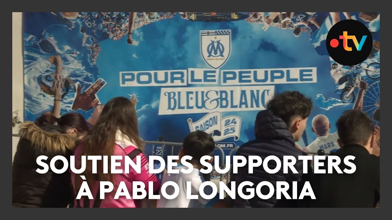 Le soutien des supporters de l'OM à leur président Pablo Longoria