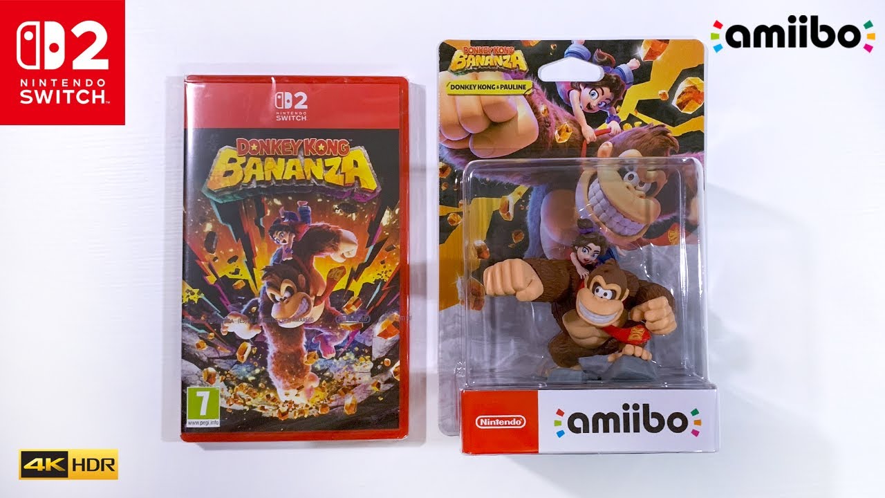 Donkey Kong Bananza + Amiibo (Pauline & DK) Unboxing + First Gameplay on Nintendo Switch 2