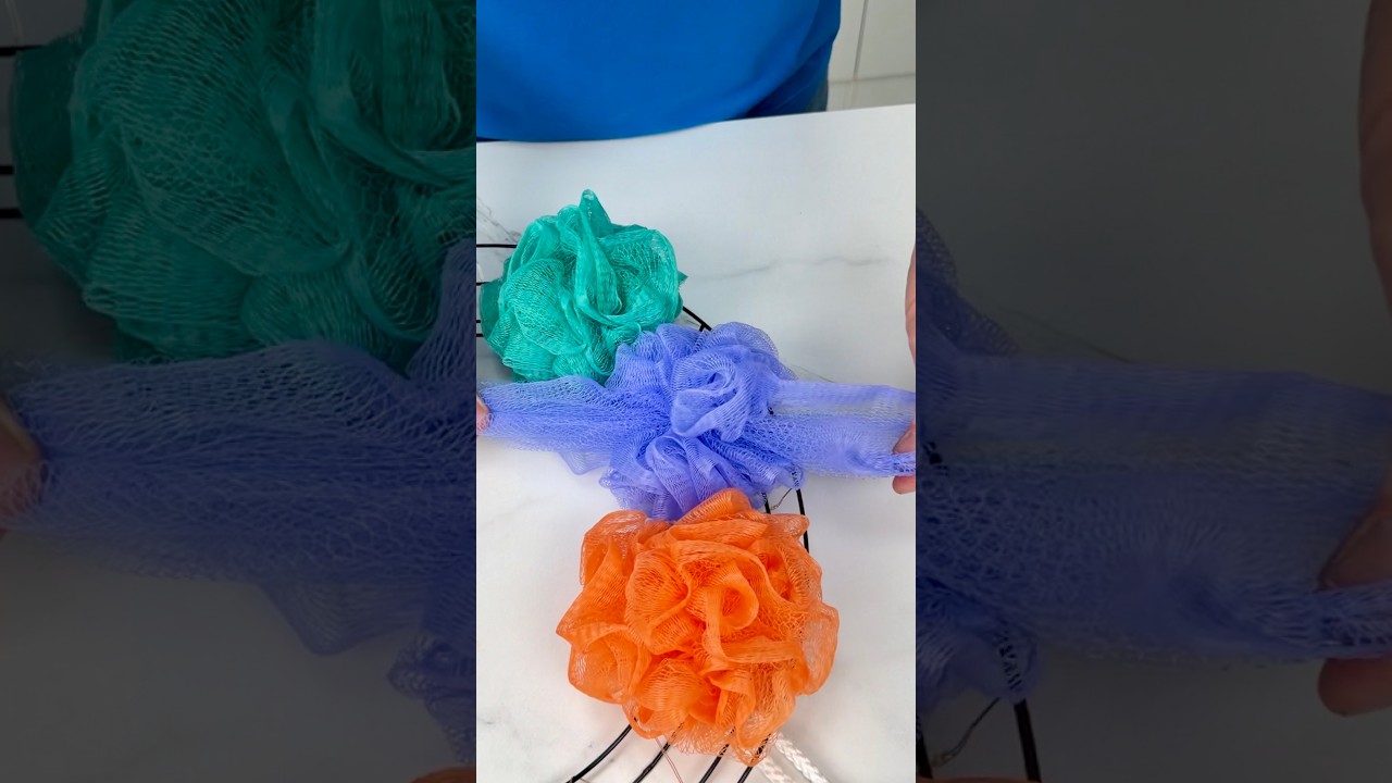 Dollar Store Loofah Wreath DIY | Easy Budget Home Decor