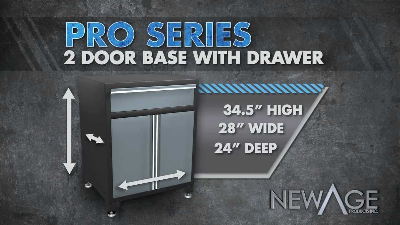NewAge Pro Series 18 Gauge Pro Series 2 Door Base Cabinet with Drawer