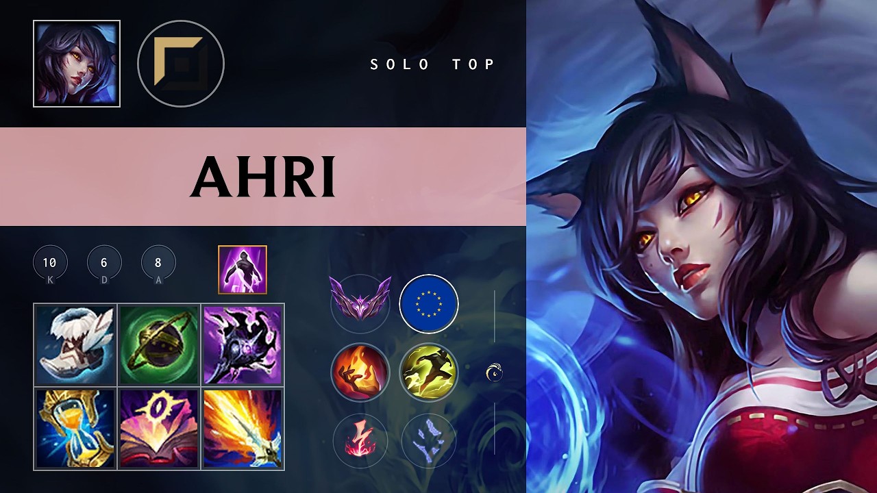 Ahri Top vs Renekton - EUW Master Patch 26.09