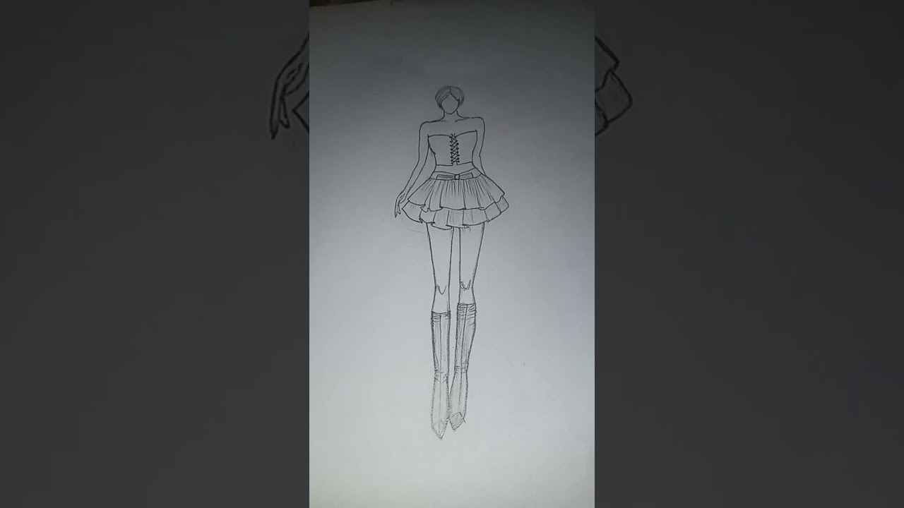 How to draw fashion sketch for beginner 