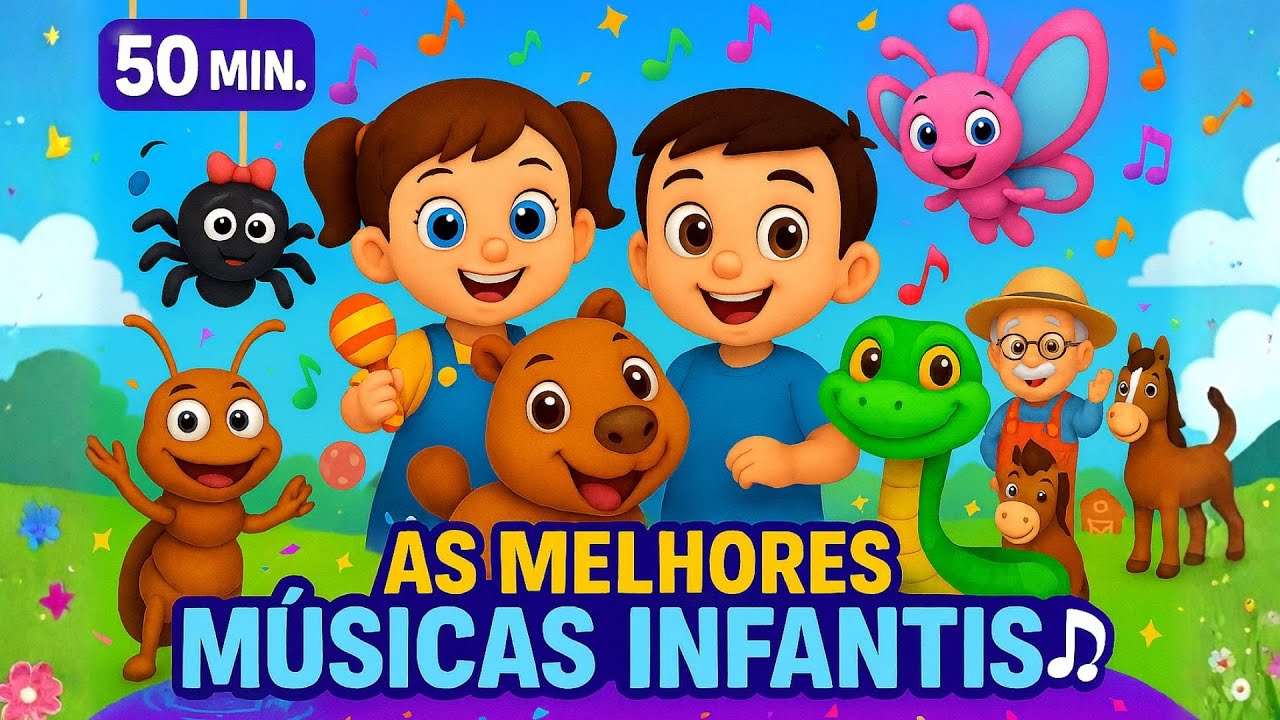 🎵 As Melhores Músicas Infantis | 50 Min de Diversão com Dedé e Bubu Show 🌈