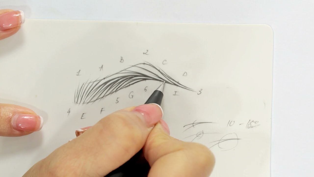 Học phun xăm cùng chuyên gia 2.0 P2: Hướng dẫn thiết kế sợi lông mày Hairstrokes trên da giả