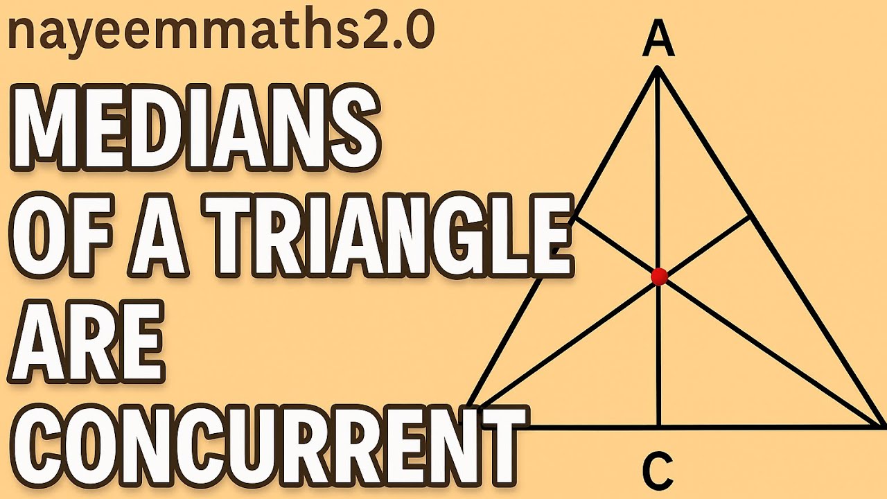 MEDIANS OF A TRIANGLE ARE CONCURRENT || CLASS IX IMPORTANT THEOREM 