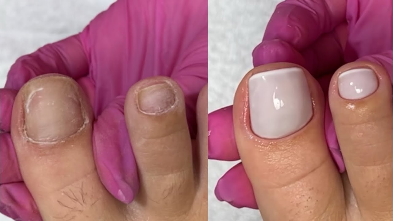 Cutilagem e esmaltação das unhas dos pés 🤩