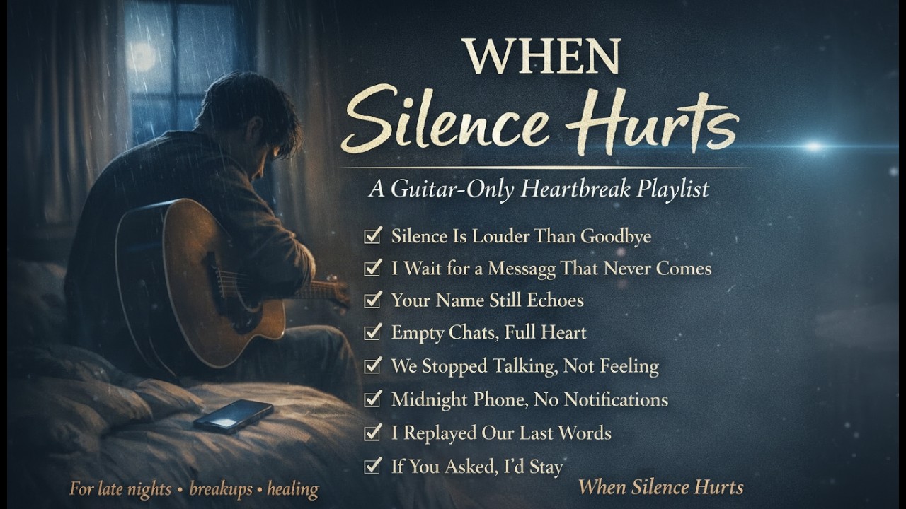 WHEN SILENCE HURTS 🎸 | Guitar-Only Heartbreak Playlist for Late Nights & Healing| Moodlys