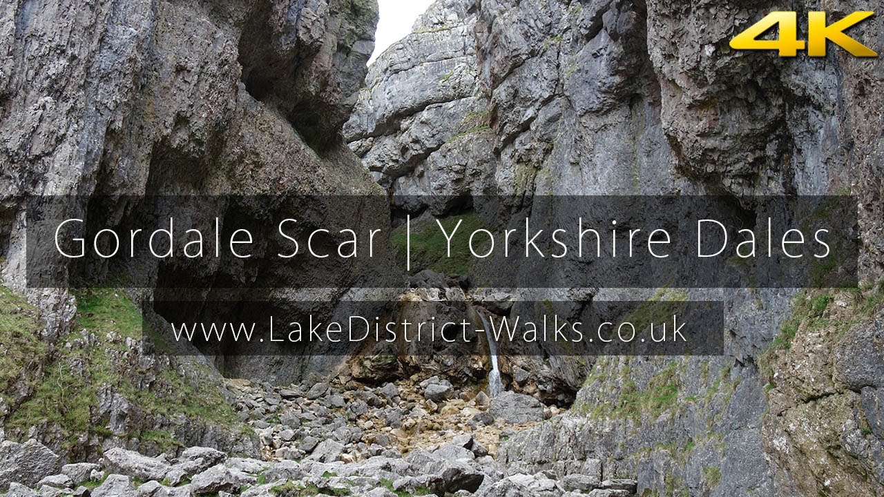 Yorkshire Dales Walks:  Gordale Scar (4K/UHD)