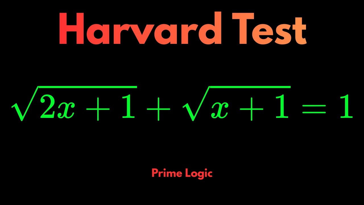 This Radical Equation Has a FAKE Solution 😳 | sqrt(2x+1)+sqrt(x+1)=1