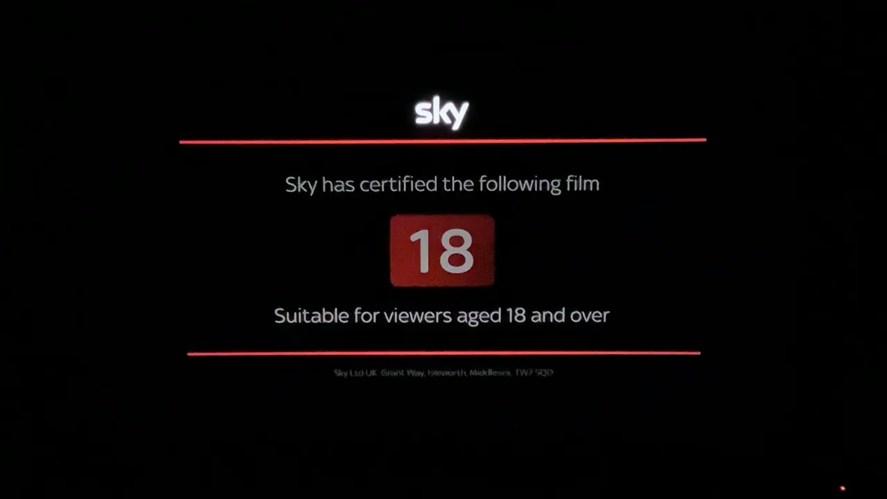 Sky Cinema BBFC Slide Cert 18 (Language, Violence)