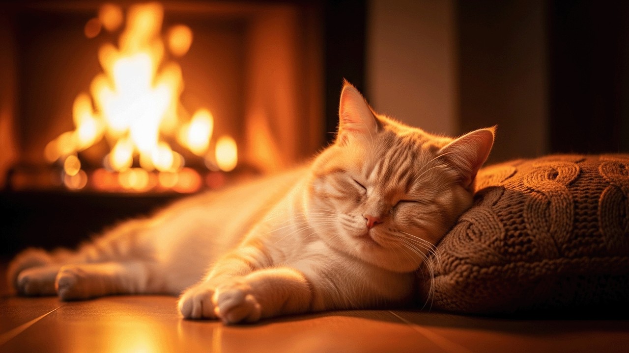 Sleepy Cat Piano Music for Deep Relaxation and Calm Nights