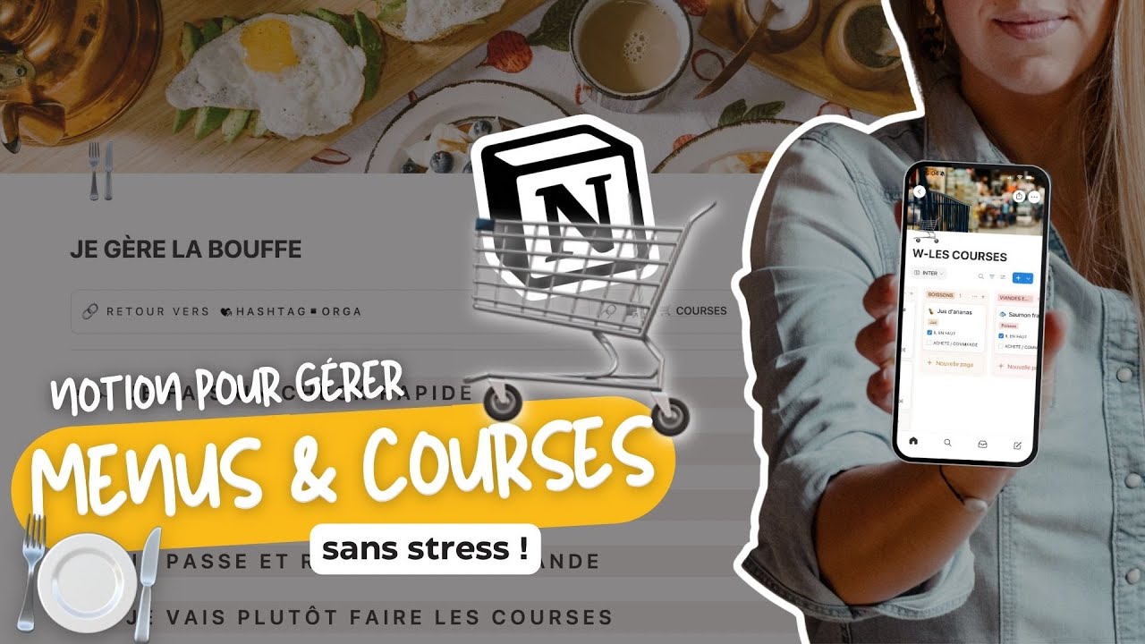 🍽️ Notion pour gérer les menus et les courses sans stress !