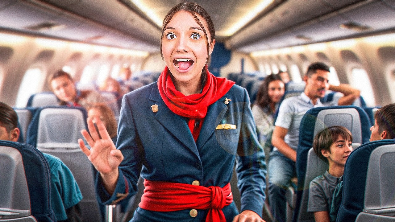JE DEVIENS HÔTESSE DE L'AIR (j'ai sauté de l'avion) ✈️💀 Flight Attendant Simulator