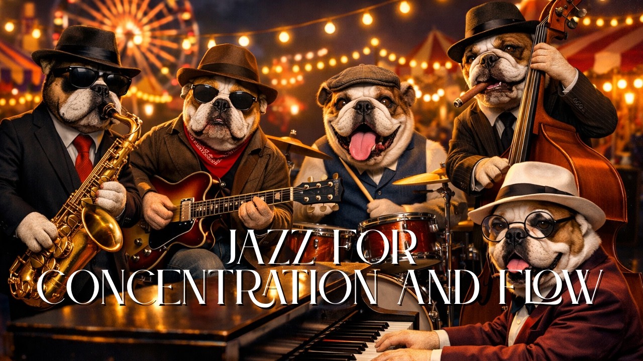 🐶🎷 НОЧНАЯ ПРОГУЛКА БУЛЬДОГА 🎻🐶 ДЖАЗ ДЛЯ КОНЦЕНТРАЦИИ И ПОТОКА