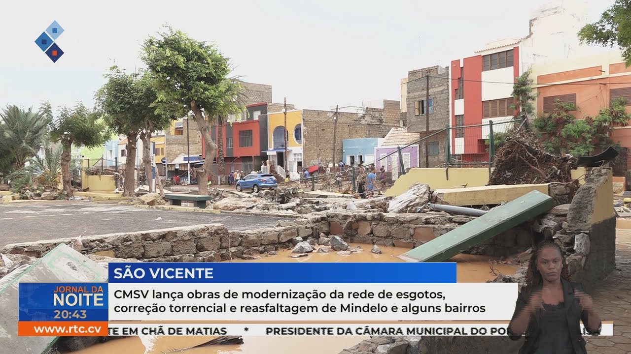 CMSV lança obras de saneamento e asfaltagem em Mindelo