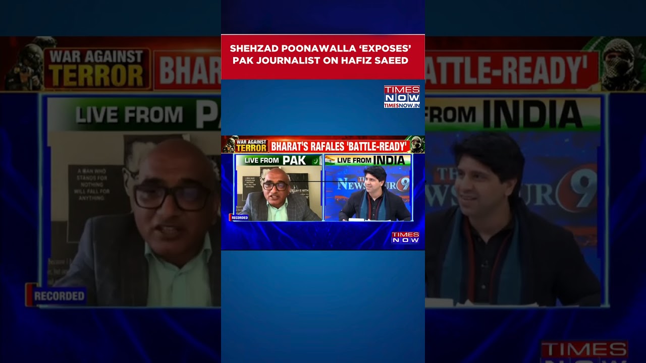 Shehzad Poonawalla 'Exposes' Pakistani Journalist! Makes Him Admit Big On Hafiz Saeed 