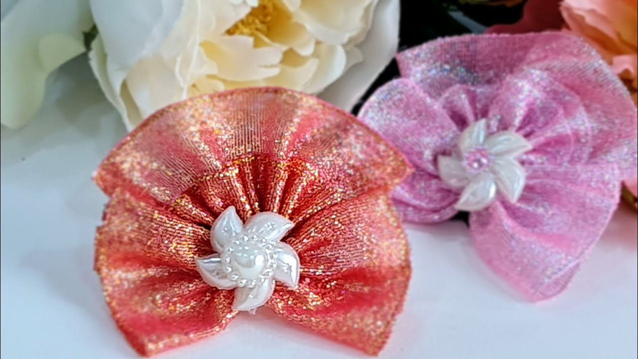فكرة جديدة بالاورجنزا ❗️ابدأي مشروعك موديل توكة شعر  Handicrafts | أعمال يدوية ❗️طريقة عمل توك شعر