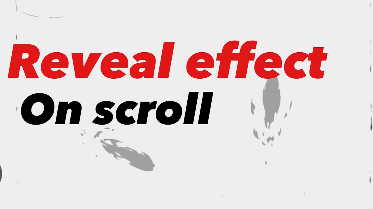 On scroll reveal effect with translate