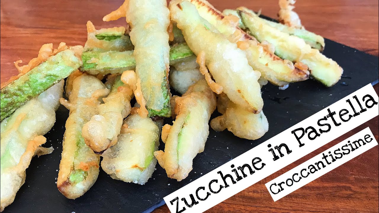 ZUCCHINE IN PASTELLA CROCCANTISSIME solo 3 ingredienti senza uova CRISPY  ZUCCHINI IN BATTER