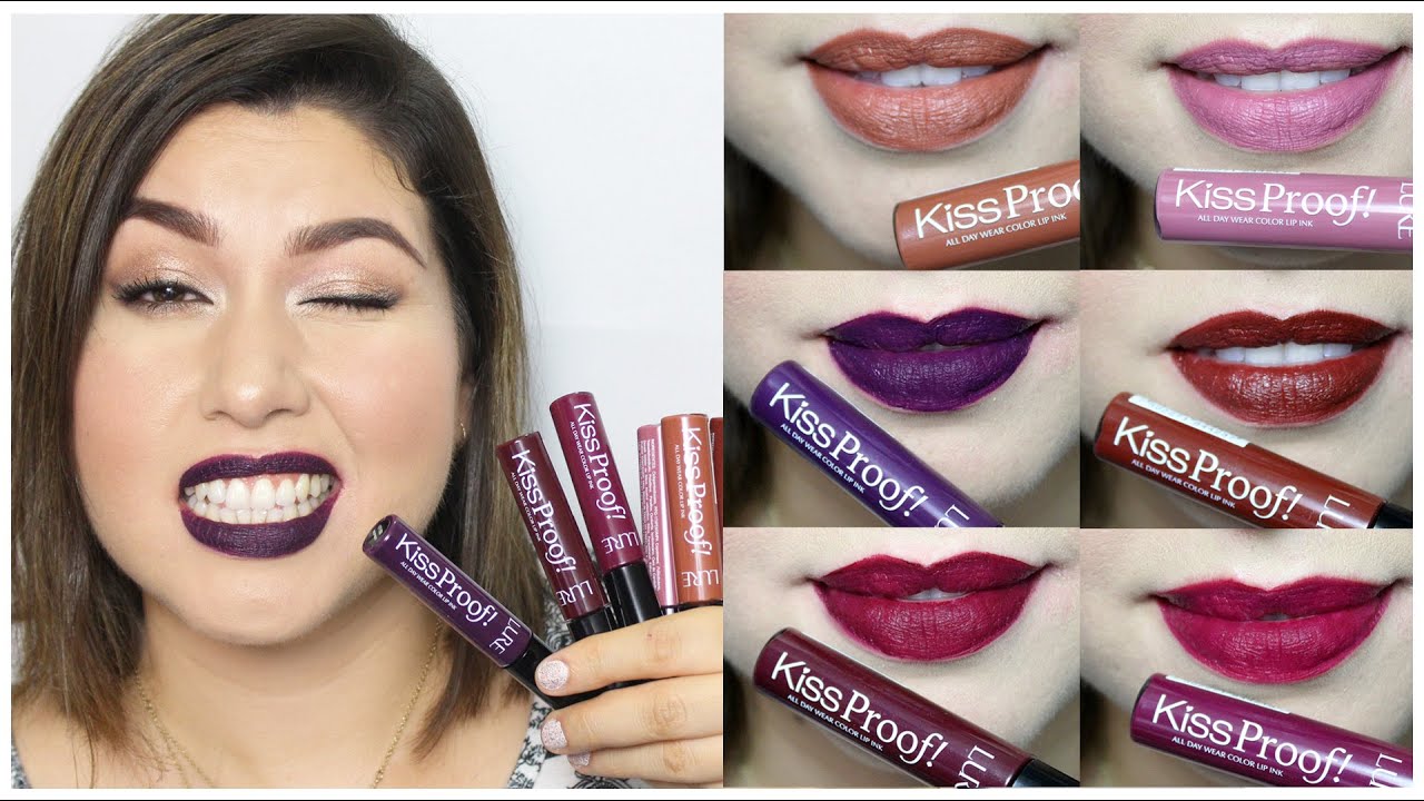LURE KissProof! Colección VILLANAS - swatches | MaKillArte